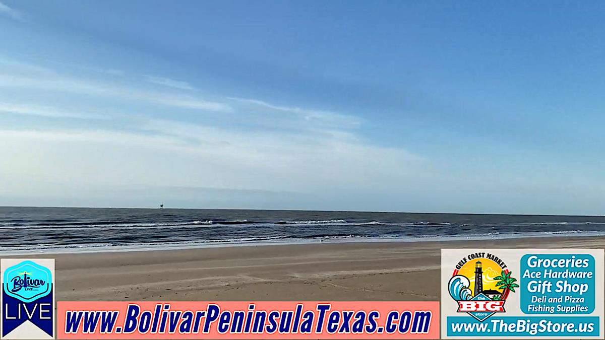 Cooler Temperatures Greet Beach Walkers On Bolivar Peninsula.