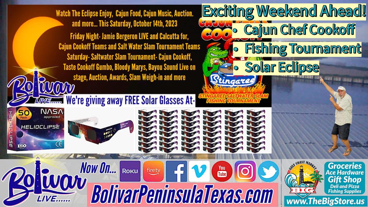 Cooler Weather, Cajun Cookoff, Sunny Skies, And Solar Eclipse In Crystal Beach, Texas.