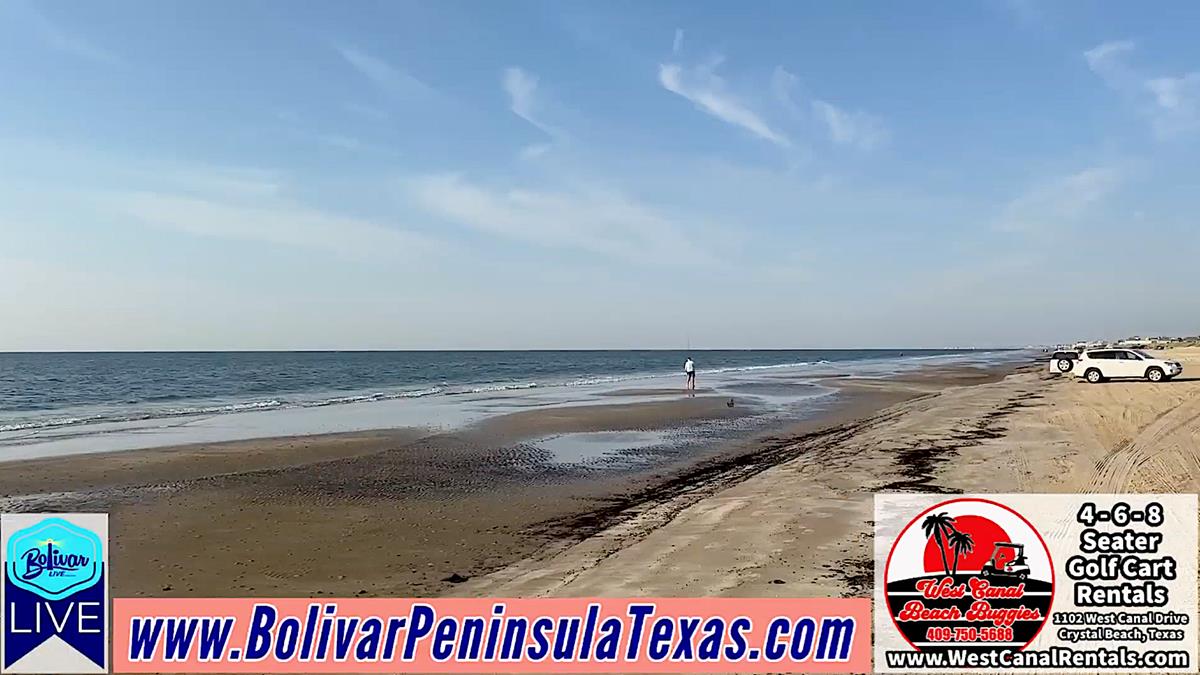 Crystal Beach, Texas, Beach Vacation On Bolivar Peninsula.