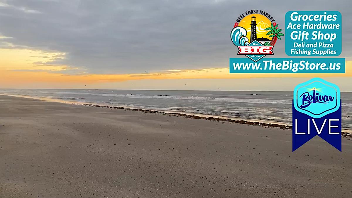 Crystal Beach, Texas Morning View, No Snow This Week.