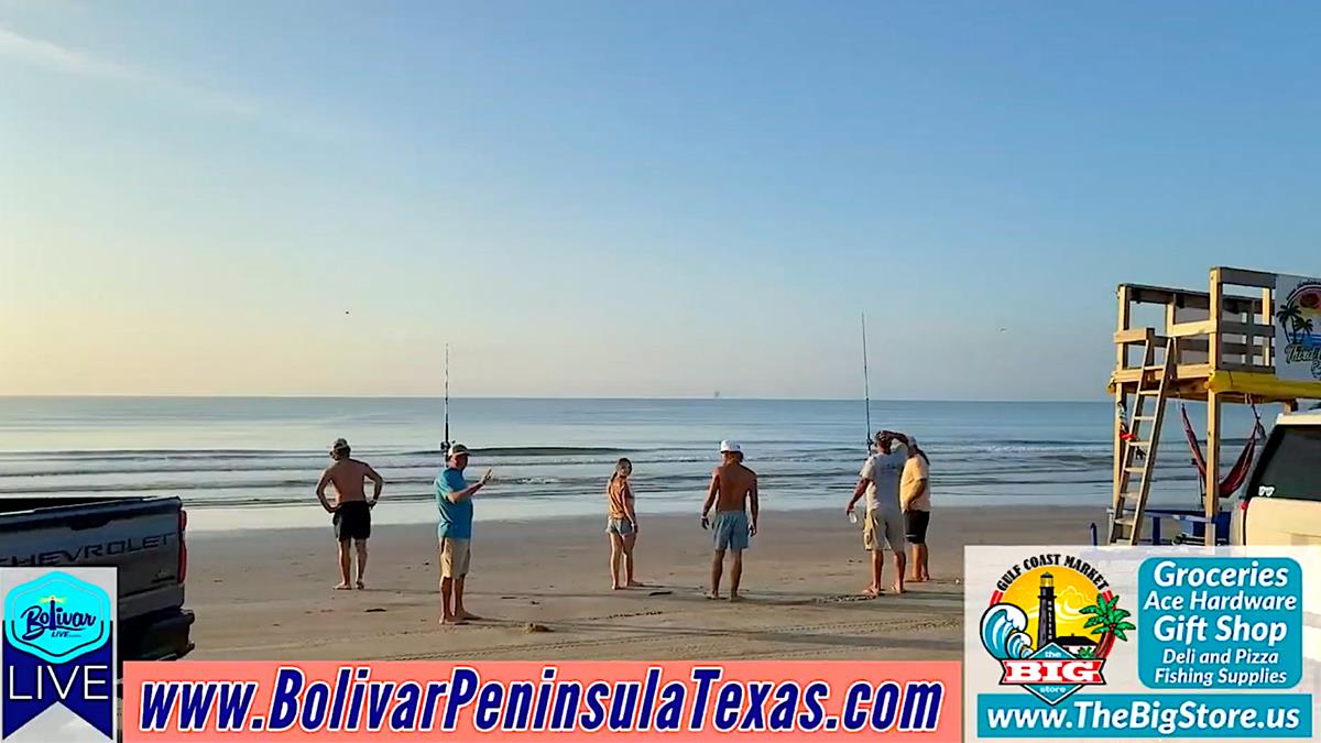 Crystal Beach, Texas Saturday Morning Stroll, Beachfront With Bolivar Live.