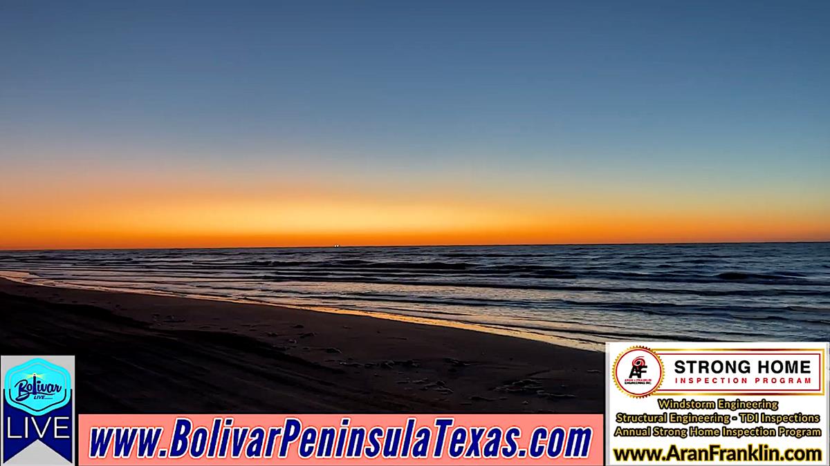 Crystal Beach, Texas Welcomes Fall Temperatures With A Painted Sky.