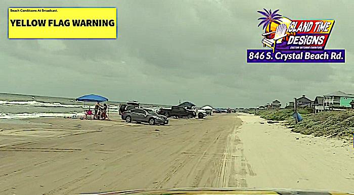 Despite Overcast Skies, It's Still An Awesome Day Beachfront, In Crystal Beach, Texas.