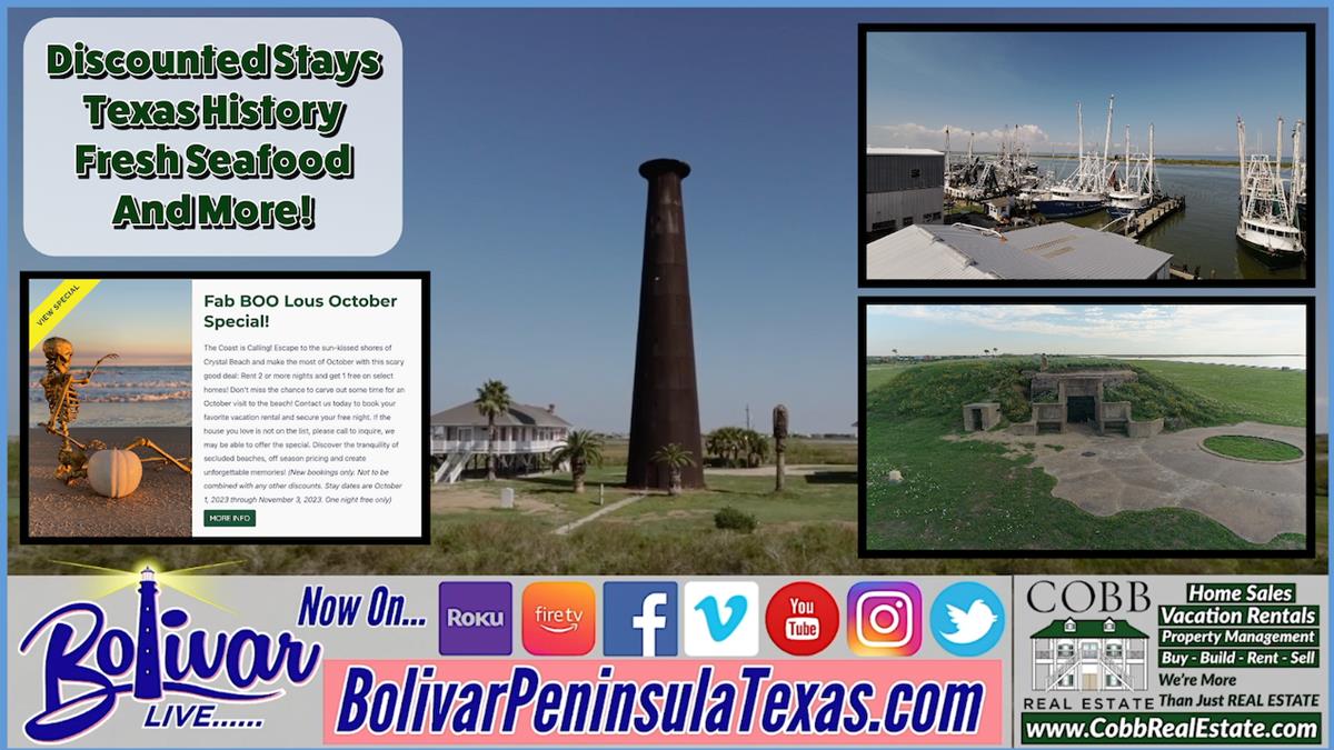 Discounted Stays With Cobb Real Estate On The Bolivar Peninsula, Texas.