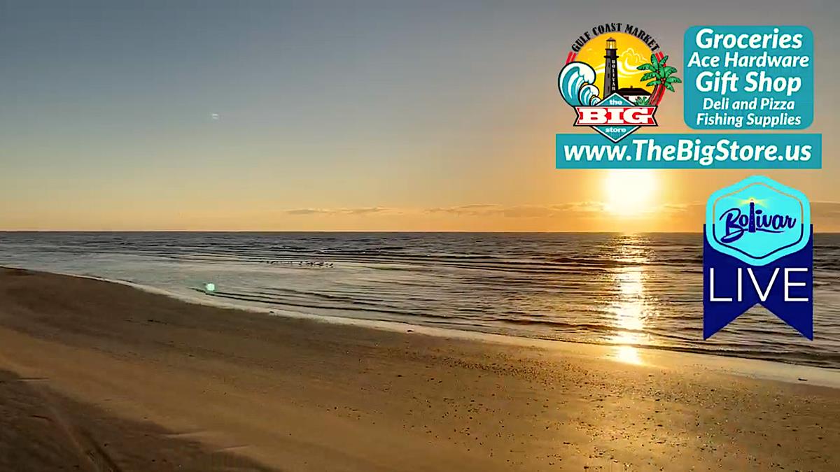 Early Morning Time Beachfront In Crystal Beach, Texas.