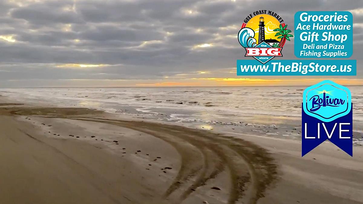 Early Morning View Beachfront, Crystal Beach, Texas.