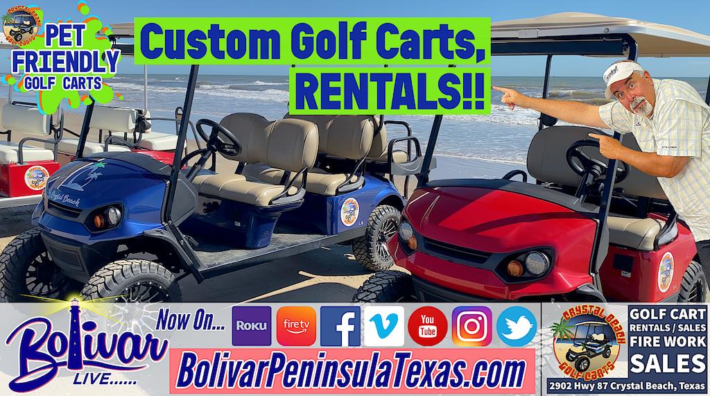 End Of Summer Getaway Or Labor Day Weekend Vacation, Enjoy A Golf Cart From Crystal Beach Golf Carts