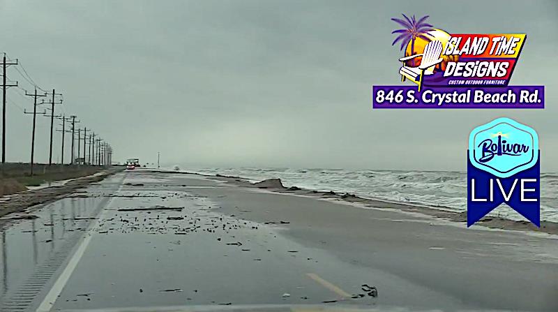 Evening Update On Bolivar Peninsula And Tropical Storm Beta.