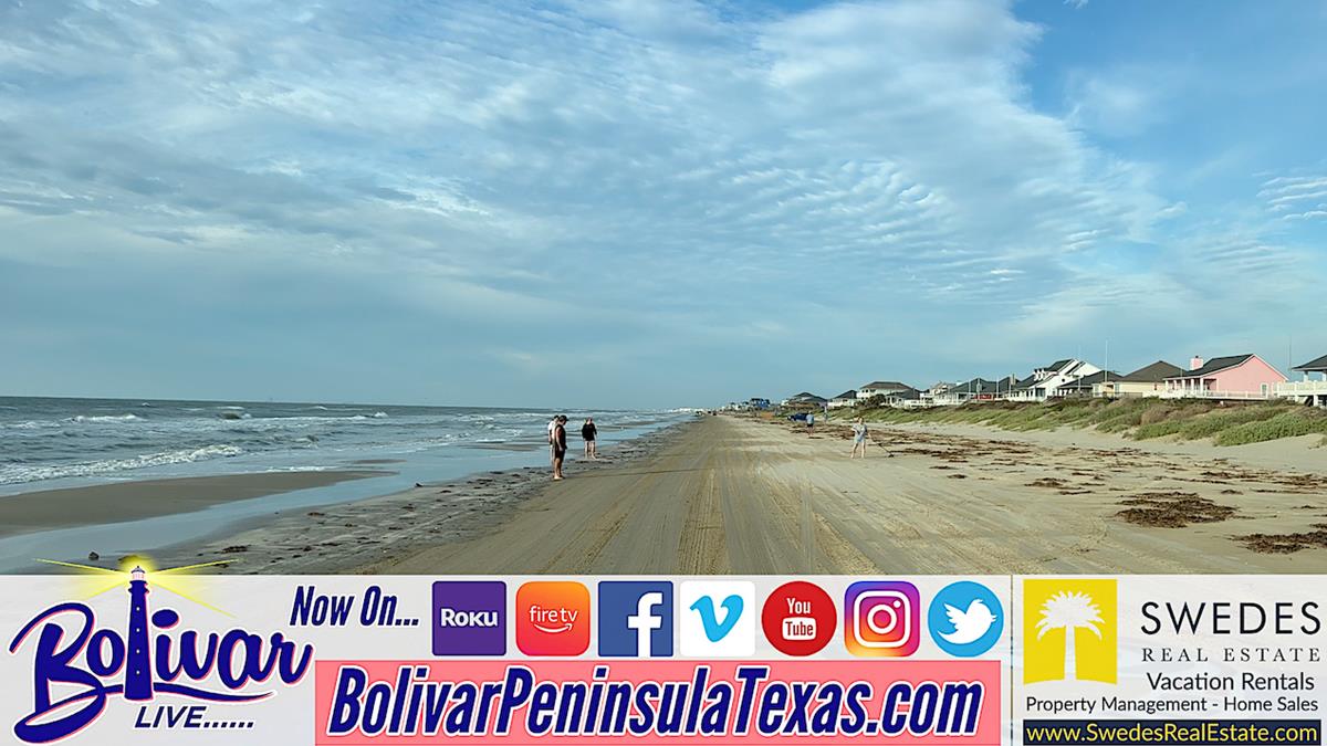 Fall Late Morning Beachfront Drive On Bolivar Peninsula.