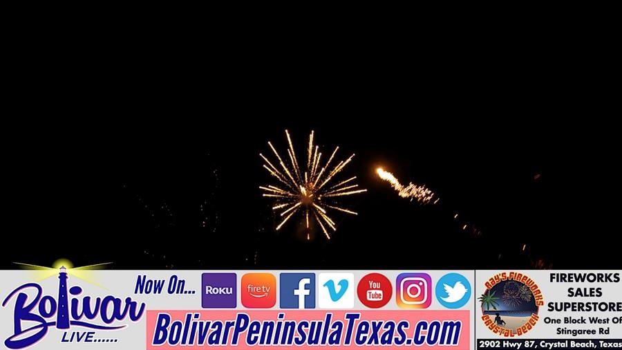 Fireworks Time For Memorial Day Weekend In Crystal Beach, Texas.