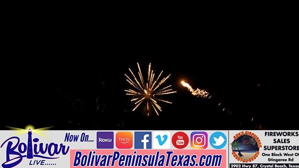 Fireworks Time For Memorial Day Weekend In Crystal Beach, Texas.