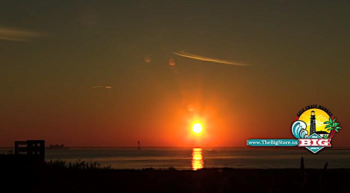 Fort Travis and Bolivar Lighthouse November Sunset