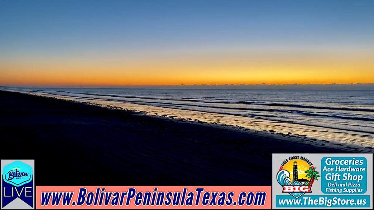 Freezing Temperatures Turn To Sunny Skies On Bolivar Peninsula Today and 50 Degrees.