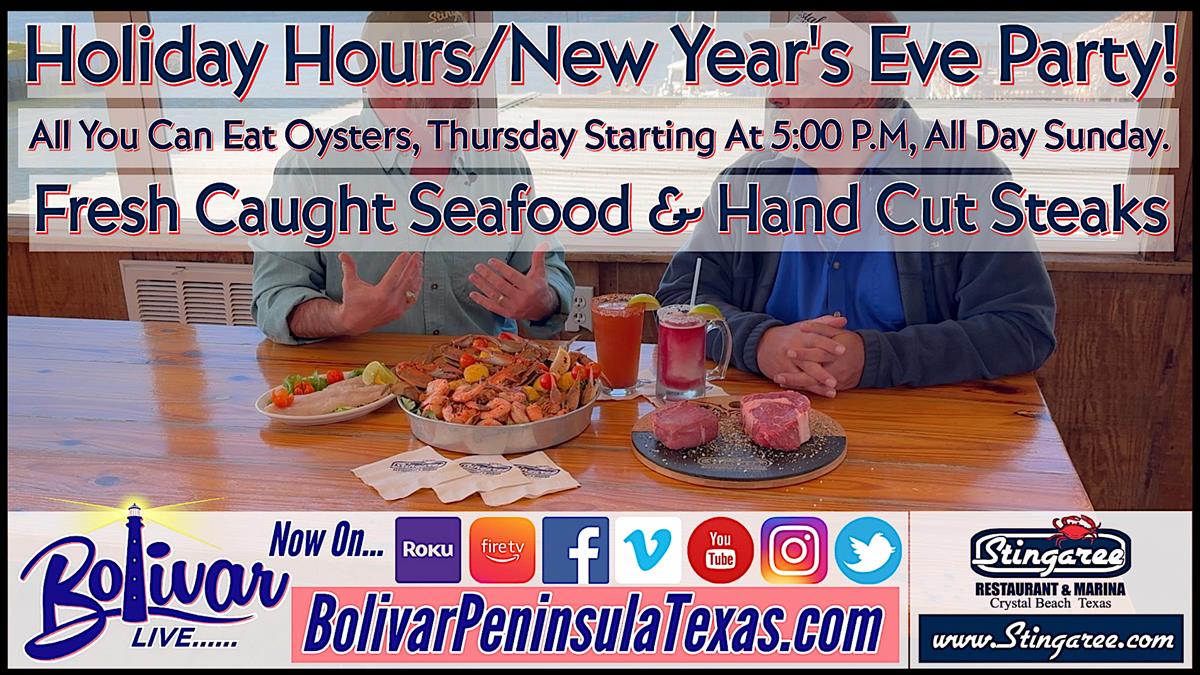 Fresh Caught Seafood, All You Can Eat Oysters, And Holiday Hours.