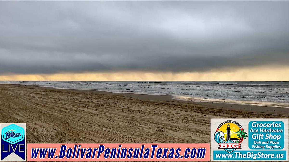 Front Pushes Thru Beachfront In Crystal Beach, Texas.