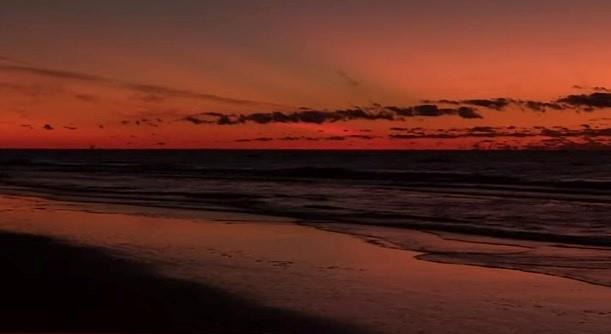 Get Ready For A Painted Sky Sunrise On The Upper Texas Coast, Bolivar Peninsula Beachfront.