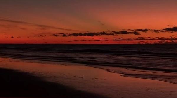 Get Ready For A Painted Sky Sunrise On The Upper Texas Coast, Bolivar Peninsula Beachfront.