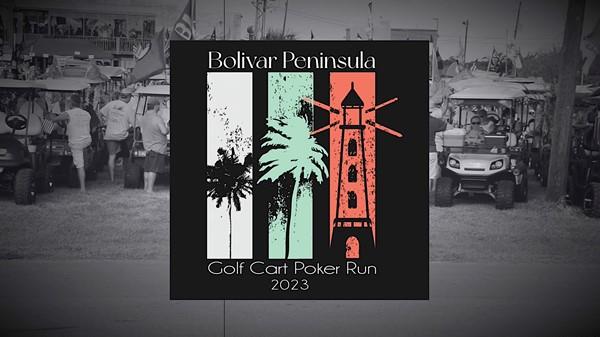 Golf Cart Poker Run 2023, Crystal Beach, Texas.