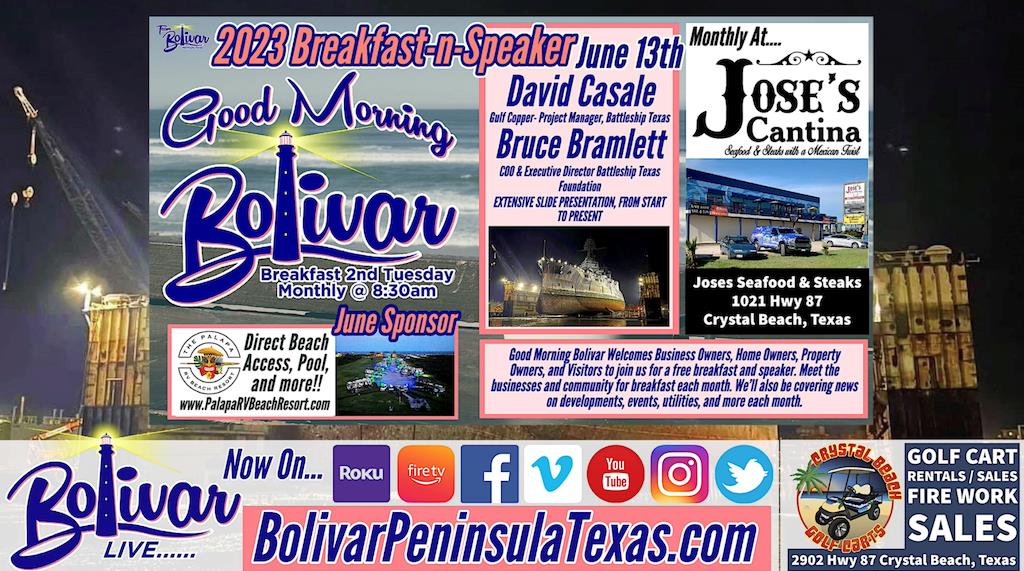 Good Morning Bolivar, Breakfast With A Speaker, June 13, 2023.