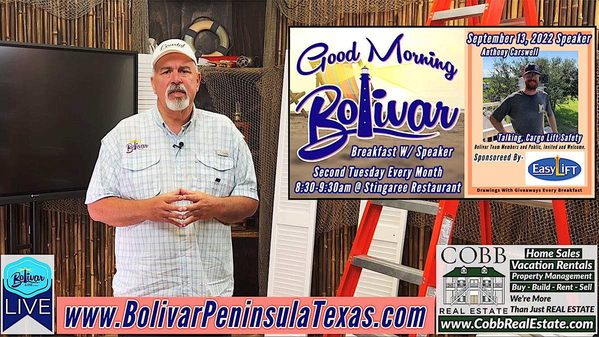 Good Morning Bolivar, Tomorrow Morning At Stingaree Restaurant.