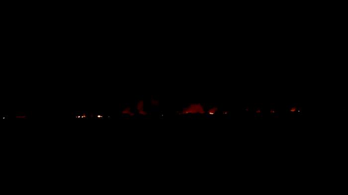 Grass Fire On East End Of Galveston island Tonight.