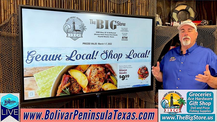 Gulf Coast Market Weekly Sales Ad, March 1, 2022 In Crystal Beach, Texas.