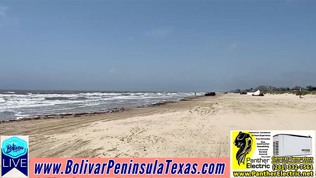 Hot And Sunny Beachfront In Crystal Beach, Texas.