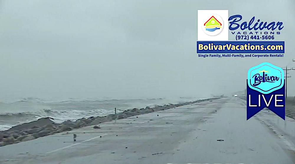 Hurricane Delta, Hwy 87, What's In Store Today For Bolivar Peninsula, Webcams Working!