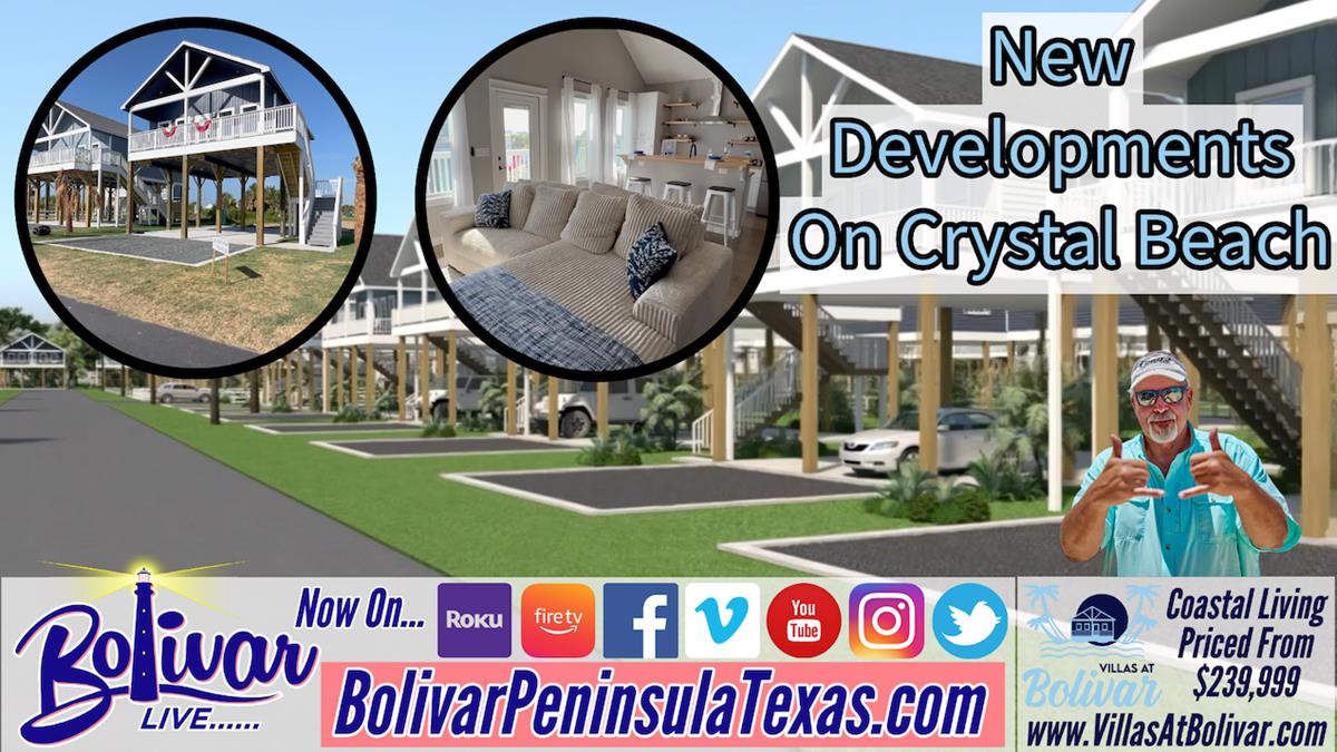 In Crystal Beach, Texas, A New Development. The Villas At Bolivar.