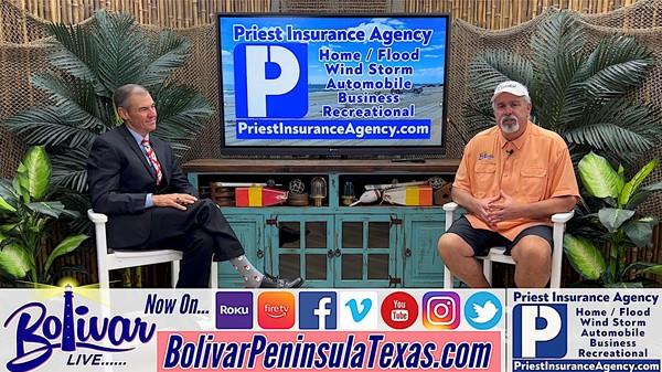 Insurance Talk With Priest Insurance Agency, Crystal Beach, Texas.