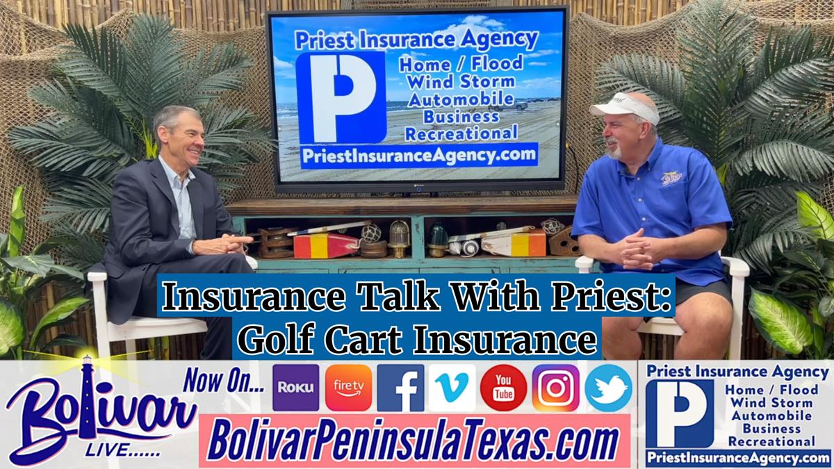 Insurance Talk With Priest Insurance Agency, Golf Cart Insurance.