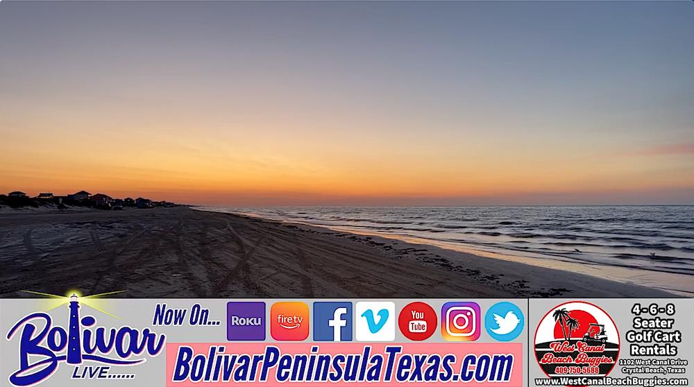 It's A Beach Front, Weather Report With A Painted Sky In Crystal Beach, Texas.