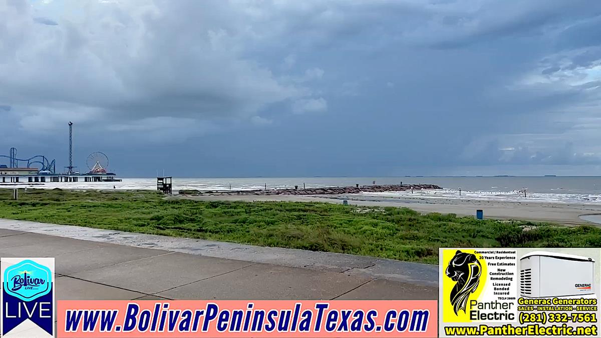 It's Bolivar Live On The Galveston, Texas, Seawall.