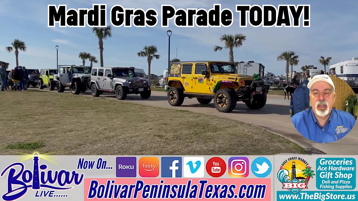 It's Time For The Mardi Gras Parade, Today In Crystal Beach, Texas.