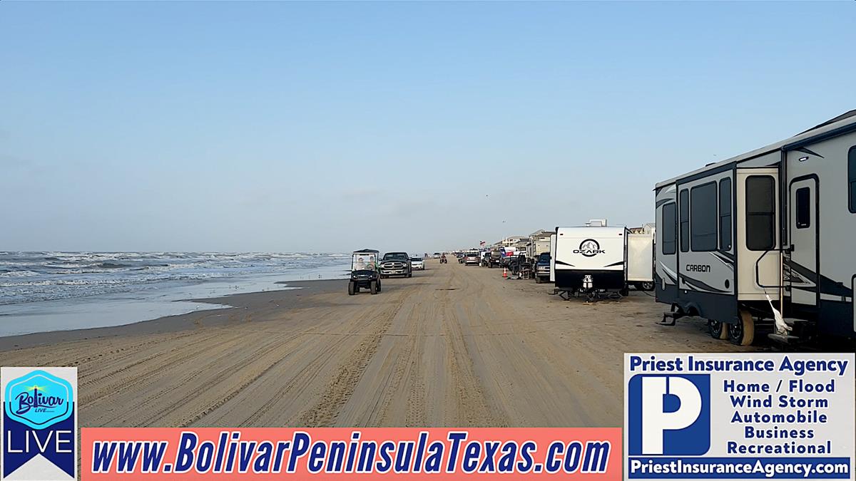 Jeep Weekend, Crystal Beach, Texas, Beachfront Morning View.