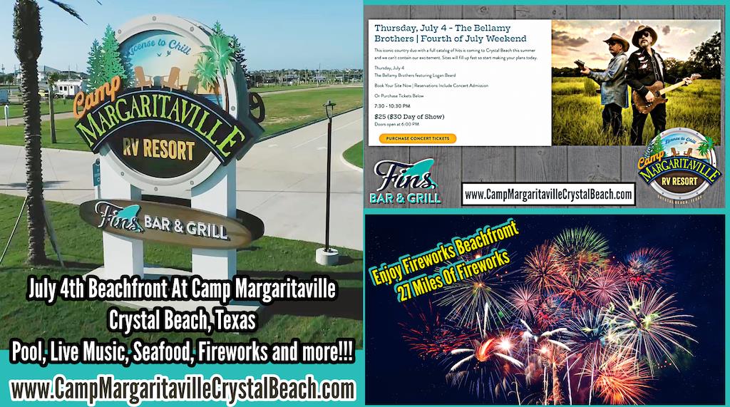 July 4th At, Camp Margaritaville, Crystal Beach, Texas.
