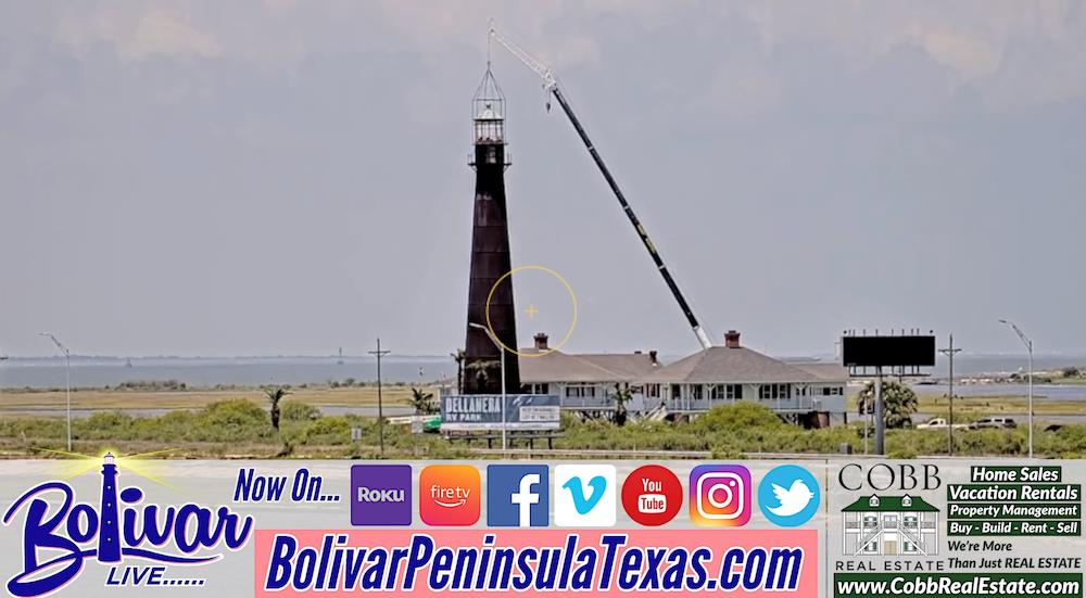 Live Coverage Of The Bolivar Lighthouse As The Top Comes Off.