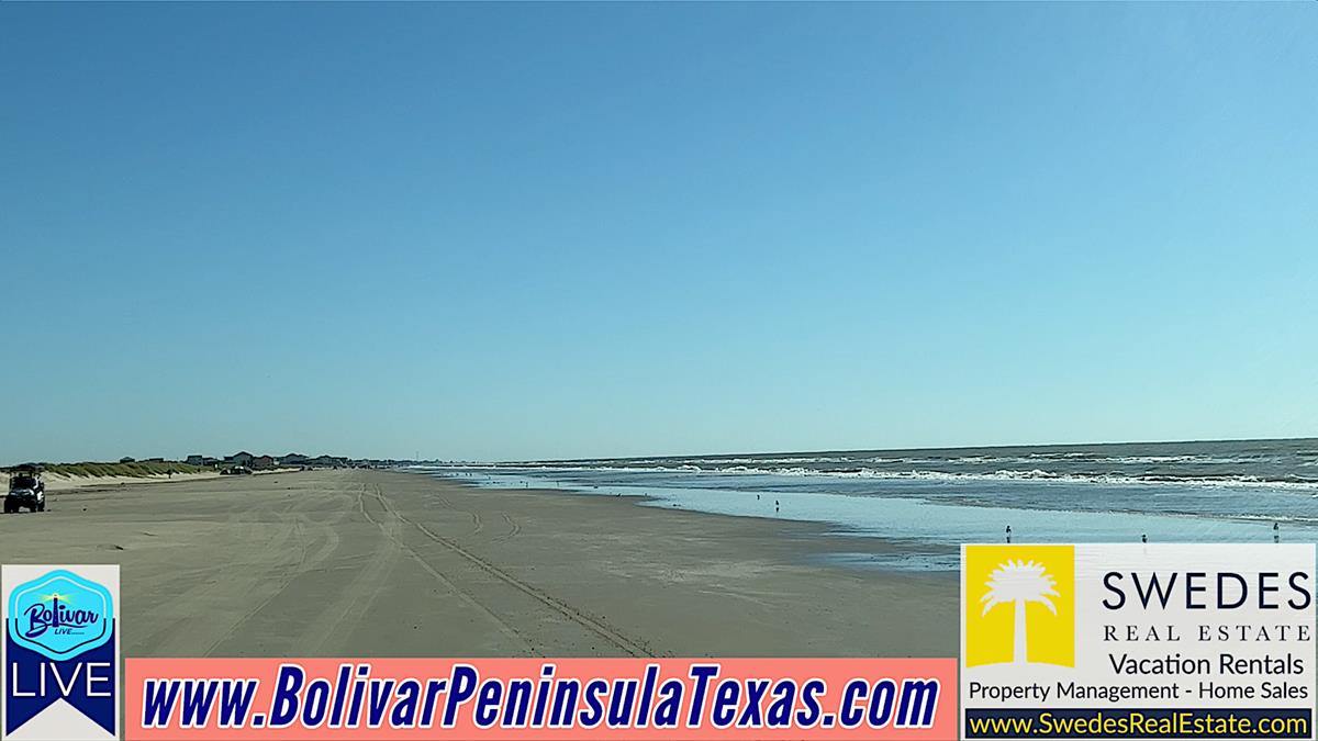 Live Lunchtime Beach View In Crystal Beach,, Texas.