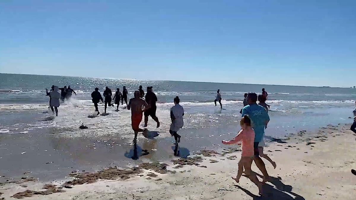 Live, The 2022 Polar Plunge On Bolivar Peninsula.