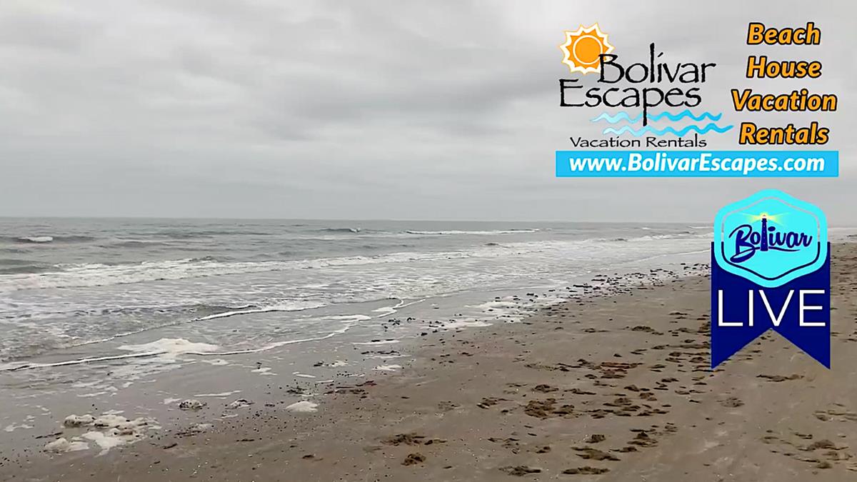 Lunchtime Beachfront View On Bolivar Peninsula.