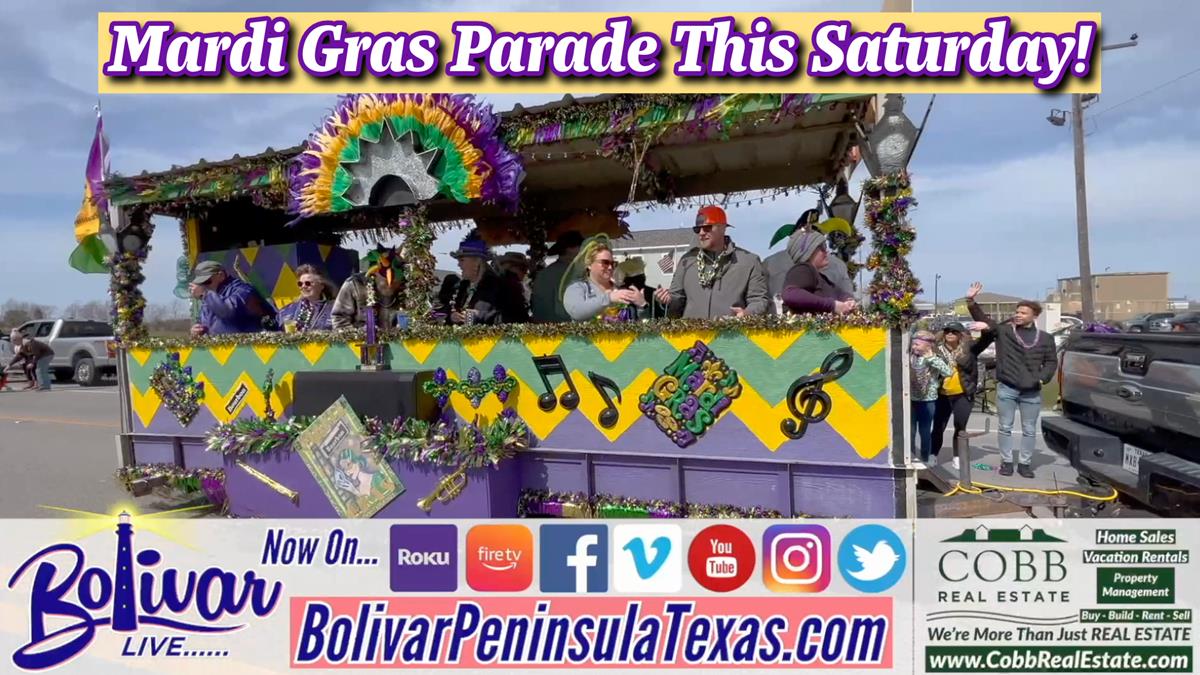 Mardi Gras Parade February 10, 2024! Visit Bolivar Peninsula, Texas And Celebrate!