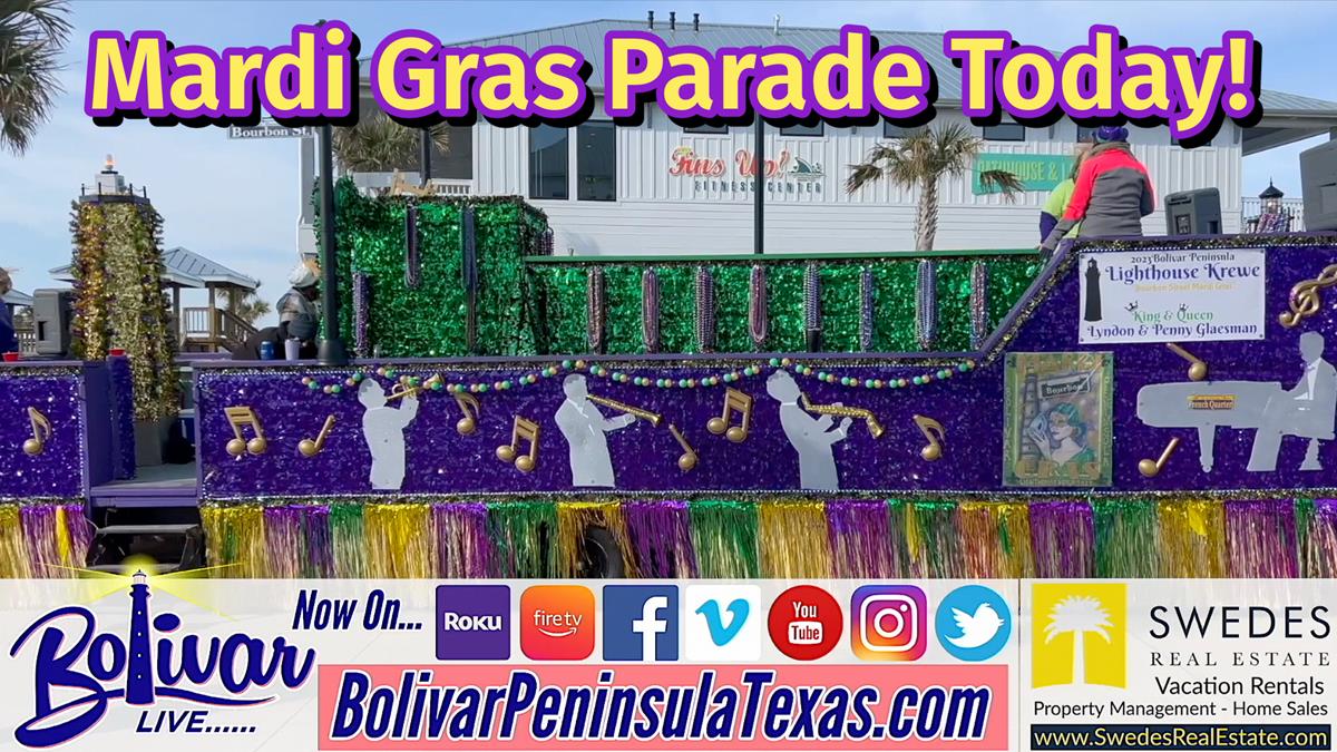 Mardi Gras Parade TODAY, And Other Spring Events On Bolivar Peninsula, Texas With Bolivar Live.
