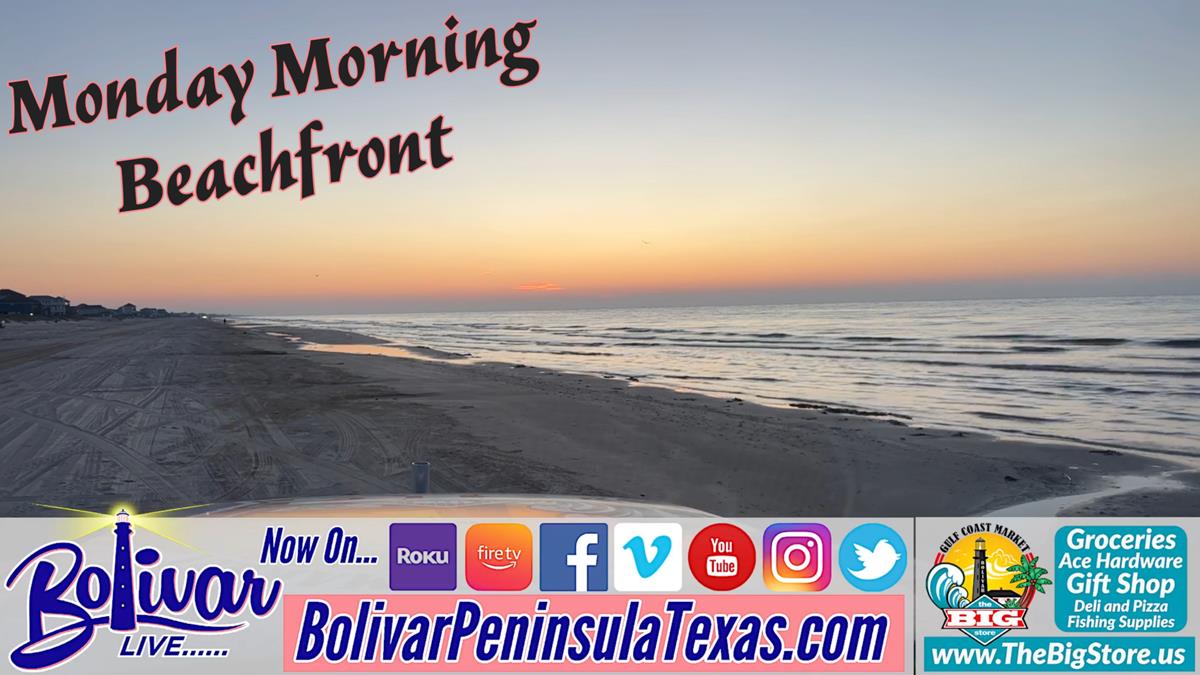 Monday Morning View Beachfront In Crystal Beach, Texas.