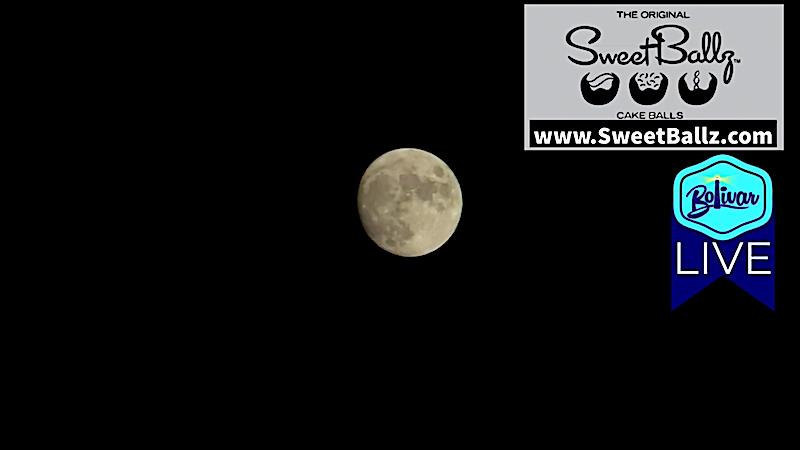 Moon Over The Beachfront, On Bolivar Peninsula.