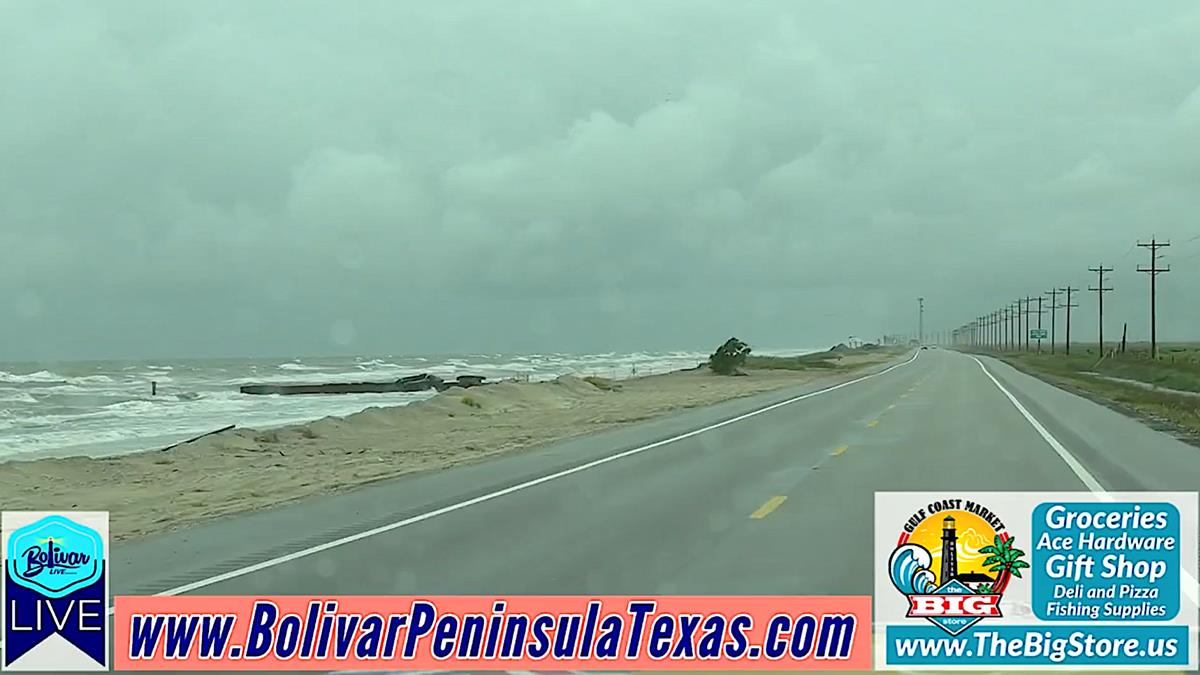 More Rain Yet To Come For Bolivar Peninsula And Southeast Texas.