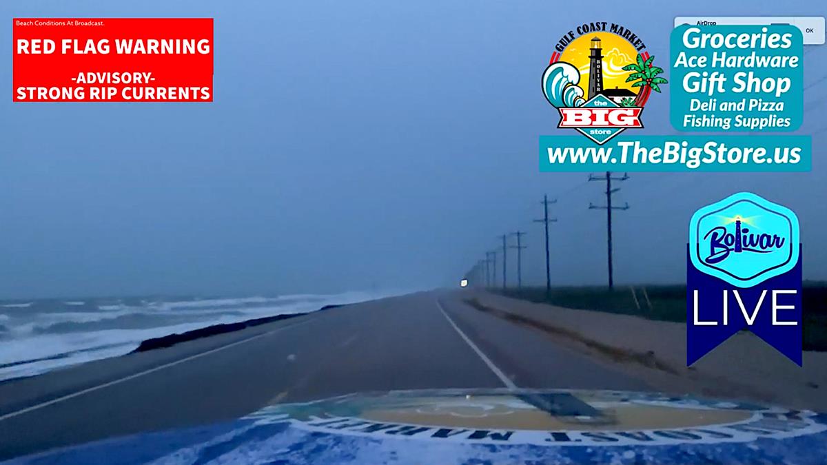 Morning Drive, Rain and Hwy 87 On Bolivar Peninsula