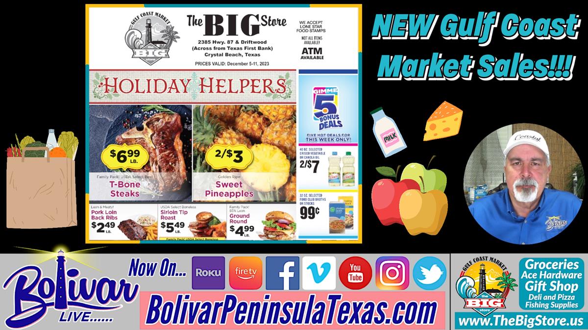 NEW Sales Ad At The Gulf Coast Market This Week In Crystal Beach, Texas.