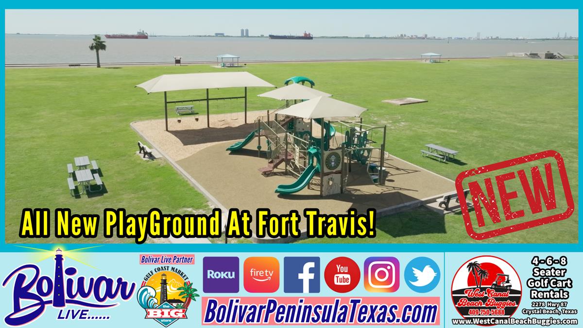New Playground On Bolivar Peninsula At Fort Travis.