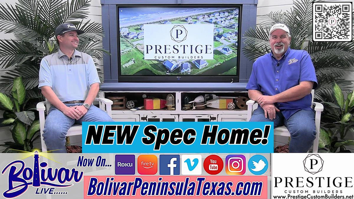 New Spec Home In Crystal Beach, Texas; Built By Prestige Custom Builders.