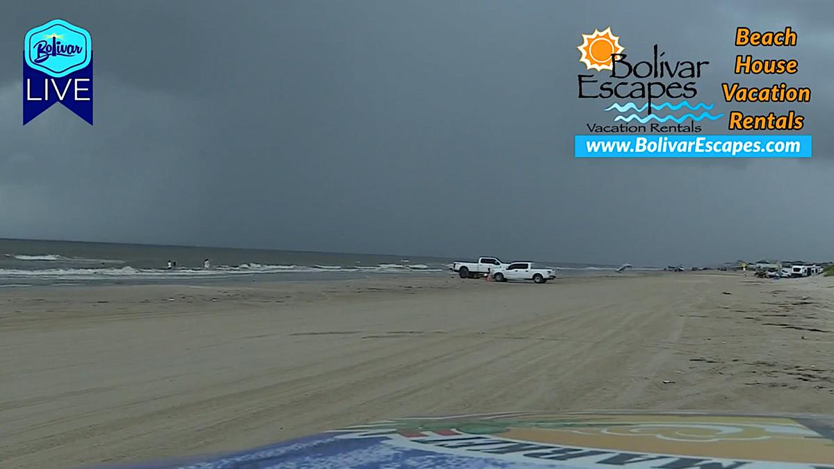 Noon Showers Passing Over Bolivar Peninsula.